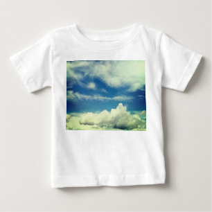 White clouds, on a blue sky baby T-Shirt