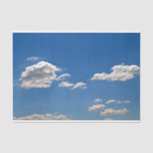 White Clouds on Blue Sky Tissue Paper