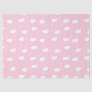 White clouds on pink tissue paper