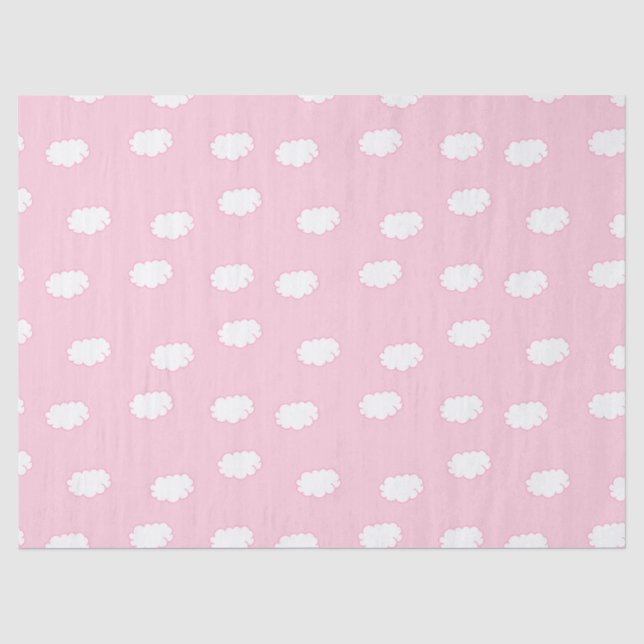 White clouds on pink tissue paper (Front)