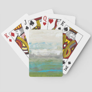 White Clouds Overlooking Beautiful Landscape Playing Cards