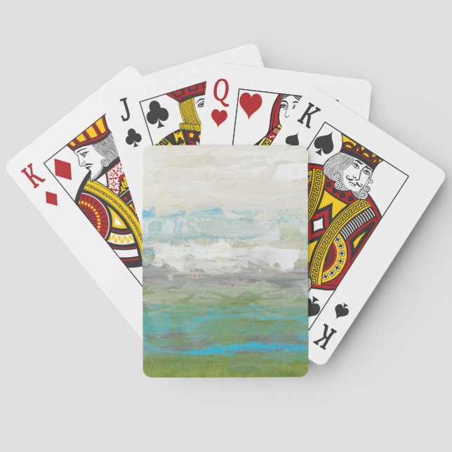 White Clouds Overlooking Beautiful Landscape Playing Cards (Back)