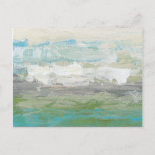 White Clouds Overlooking Beautiful Landscape Postcard