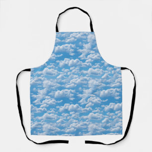 White Clouds Pattern On A Blue Sky Backgroud Apron