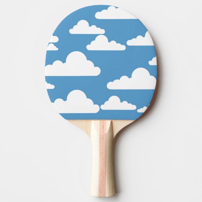 WHITE CLOUDS PING PONG PADDLE (Front)