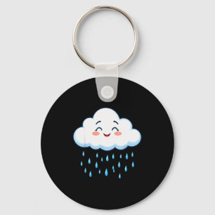 White Clouds Rain Drop Costume Christmas Halloween Keychain