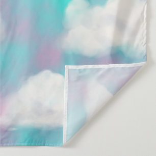 White Clouds Watercolor Sky Aesthetic Dream Tapestry