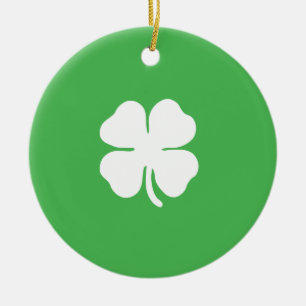 White Clover Leaf Ornament