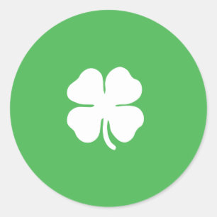 White Clover Leaf Sticker