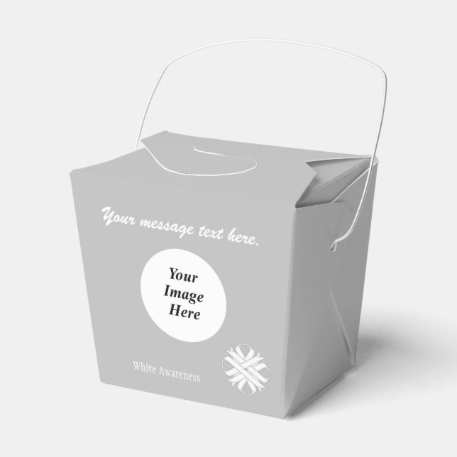 White Clover Ribbon Template by Kenneth Yoncich Favor Box (Front Side)