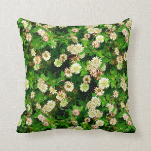 White Clover Throw Pillow