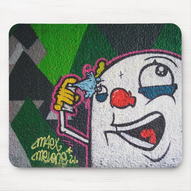 White Clown Mouse Pad (Front)