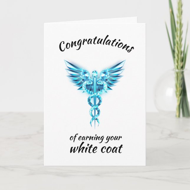 White Coat Ceremony Crystal Medical  Card (Front)