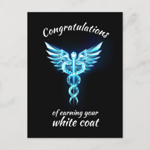 White Coat Ceremony Crystal Medical  Holiday Postcard