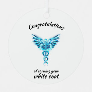White Coat Ceremony Crystal Medical Metal Ornament