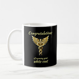 White Coat Ceremony Gold Medical Coffee Mug