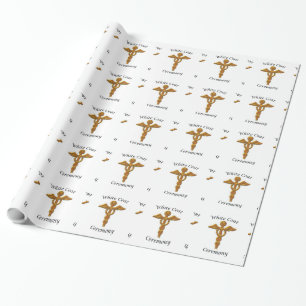 White Coat Ceremony Gold Medical, Custom Gift Wrapping Paper