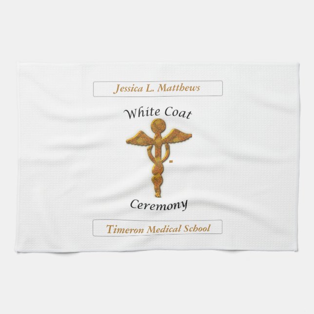 White Coat Ceremony Gold Medical, Pillow, Towel (Horizontal)