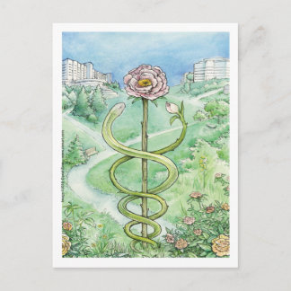 White Coat, Green World (postcard) Postcard