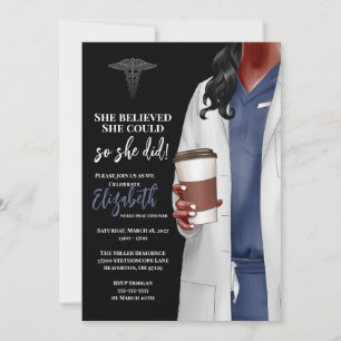 White Coat Medical School Graduation Invitation
