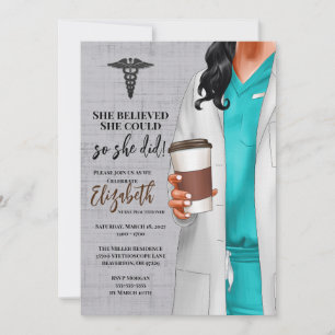 White Coat Medical School Graduation Invitation