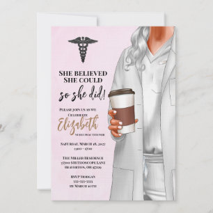 White Coat Medical School Graduation Invitation