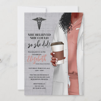 White Coat Medical School Graduation Invitation