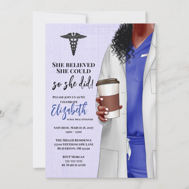 White Coat Médicale School Graduation Invitation (Devant)