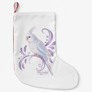 White Cockatiel Small Christmas Stocking