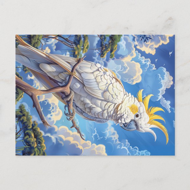 White cockatoo postcard (Front)