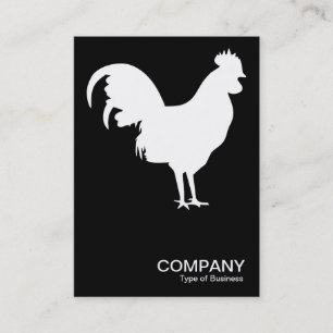 White Cockerel - Black Business Card