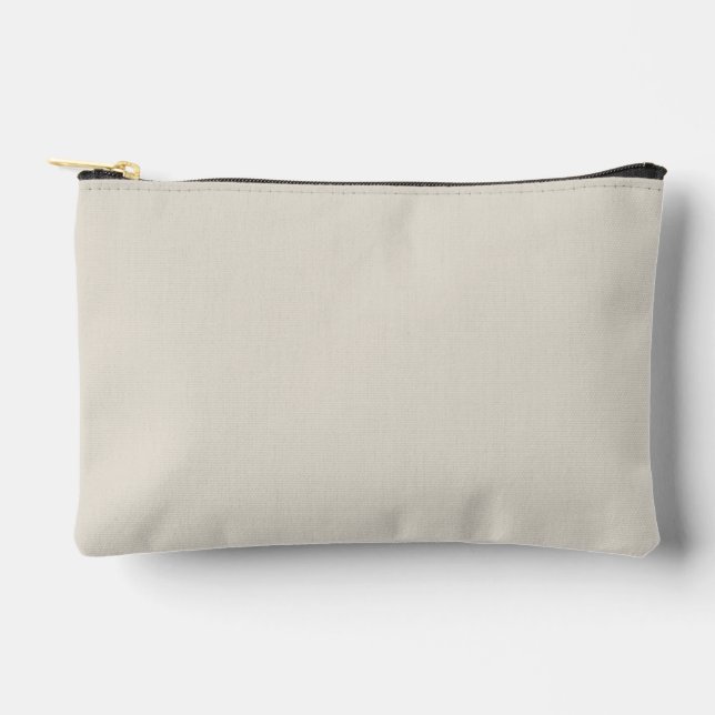 White Coffee Solid Colour Accessory Pouch (Front)