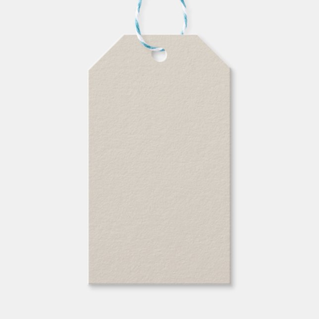 White Coffee Solid Colour Gift Tags (Front)