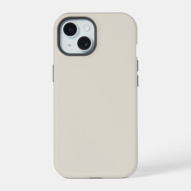 White Coffee Solid Colour iPhone 15 Case (Back)