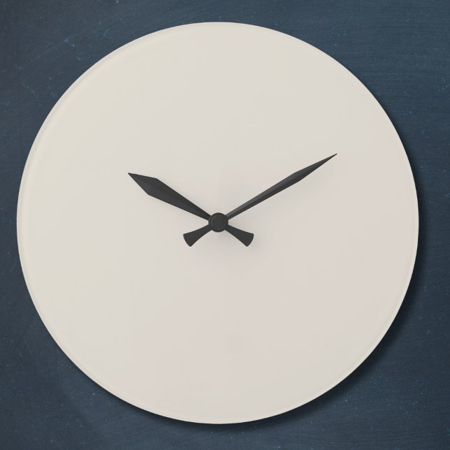 White Coffee Solid Colour Large Clock (Creator Uploaded)