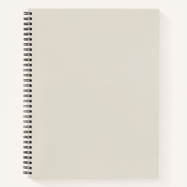 White Coffee Solid Colour Notebook (Front)