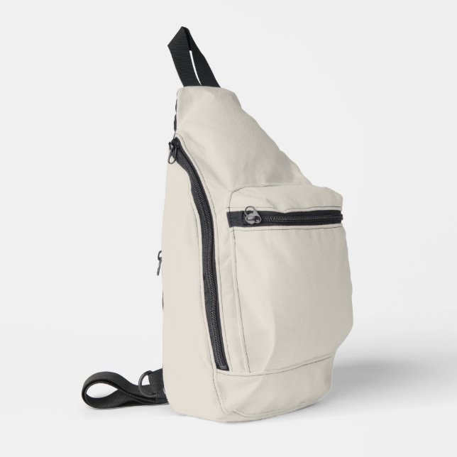 White Coffee Solid Colour Sling Bag (Left Corner)