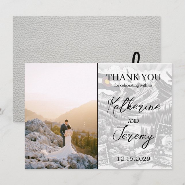 White Colorado Passport Thank You Card (Front/Back)