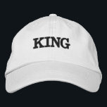 White Colour Caps or Hat King text Century Font<br><div class="desc">Introducing our stylish Embroidered Cap, a true blend of fashion and functionality. King Text Name with Black Colour Text and White Colour Embroidered Hats or Caps. Font Name is Century, Font Size 60, King Black Colour Text., Style type is Alternative Apparel Basic Adjustable Cap, Colour type is White. our Embroidered...</div>
