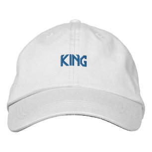 White Colour KING Wonderful Impressive Supreme-Hat Embroidered Hat