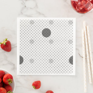 White Coloured Abstract Polka Dots b3 Napkin
