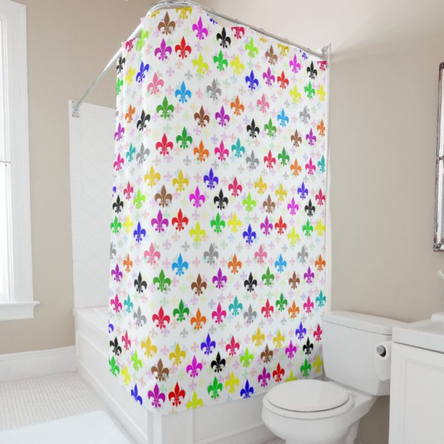White Colourful Fleur-de-lis Pattern Design (Creator Uploaded)