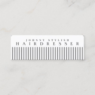 White comb faux looks  mini business card