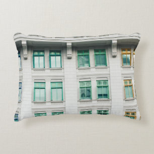 WHITE CONCRETE BUILDING-3 ACCENT PILLOW
