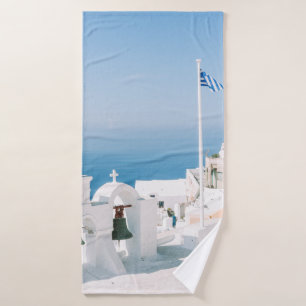 White concrete building near body of water in the  bath towel