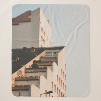 WHITE CONCRETE BUILDING SHERPA BLANKET