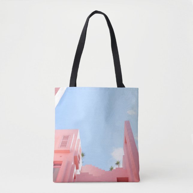 White concrete building tote bag (Front)