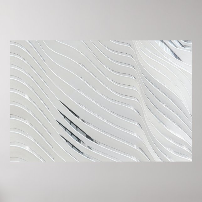 White concrete building wall poster (Front)