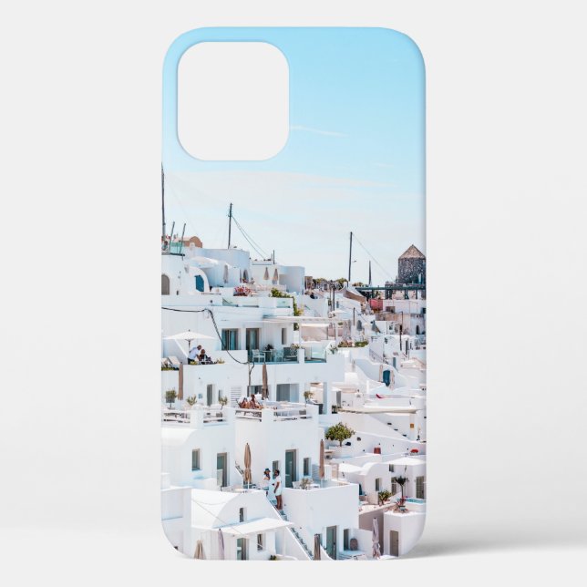 White concrete houses under blue sky at daytime Case-Mate iPhone case (Back)