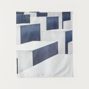 White concrete pavements tapestry